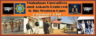 Vlakplaas Operatives and Askaris Deployed to the Western Cape