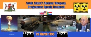 South Africa’s Nuclear Weapons Programme Openly Declared