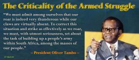 Oliver Tambo on the Criticality of the Armed Struggle