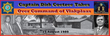 Captain Dirk Coetzee Takes Over Command of Vlakplaas