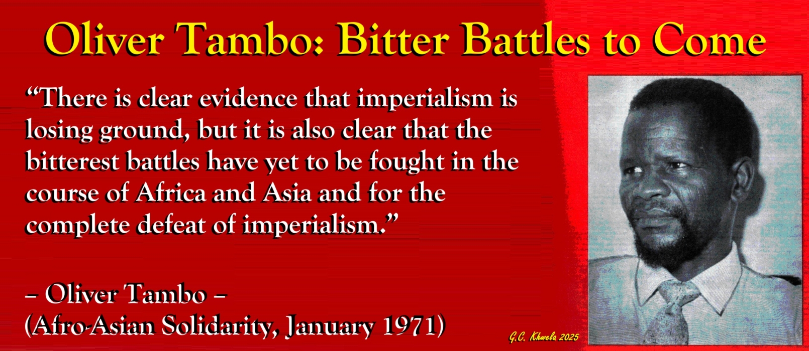 Read more about the article Oliver Tambo: Bitter Battles to Come