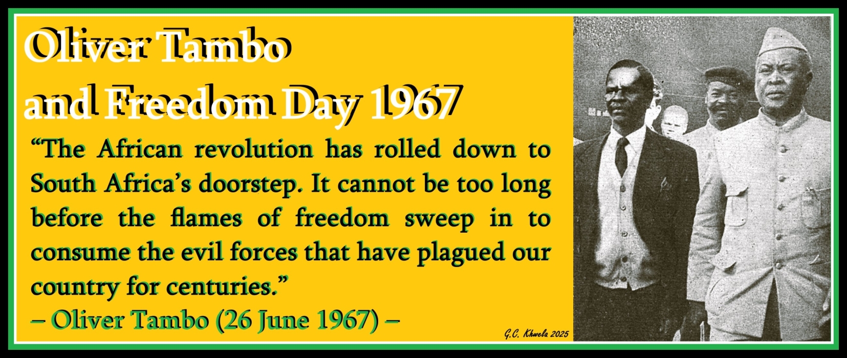 Read more about the article Oliver Tambo and Freedom Day 1967