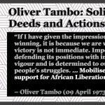 Oliver Tambo: Solidarity in Deeds and Actions
