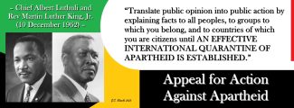 Chief Albert Luthuli and Reverend Martin Luther King: “Appeal for Action Against Apartheid”