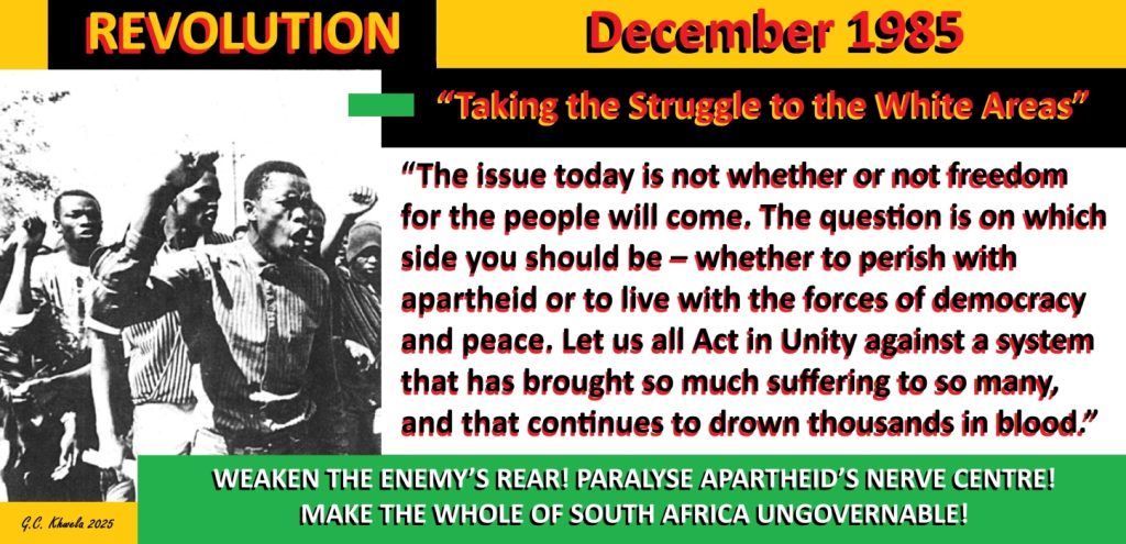 Read more about the article SECHABA: “Taking the Struggle to the White Areas”
