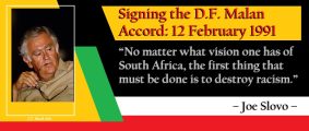 Signing the D.F. Malan Accord: 12 February 1991