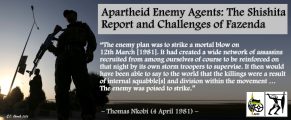 Apartheid Enemy Agents: The Shishita Report and Challenges of Fazenda