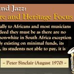 Apartheid and Jazz: Arts, Culture and Heritage Focus