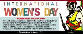 International Women’s Day: Women Must Take Up Arms