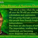 Lilian Ngoyi: These Are Also Hours of Serious Danger