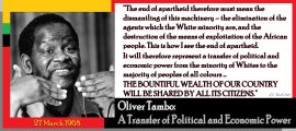 Oliver Tambo: A Transfer of Political and Economic Power