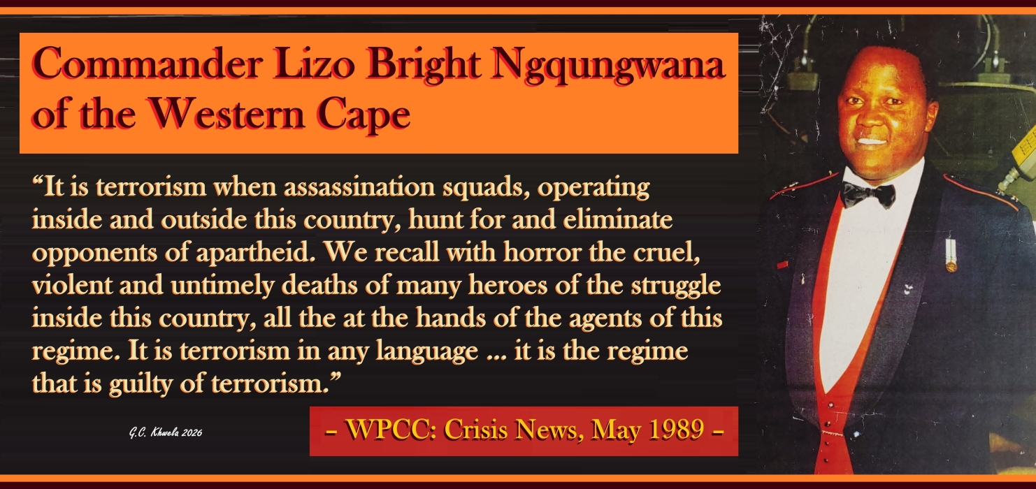 You are currently viewing Commander Lizo Bright Ngqungwana of the Western Cape
