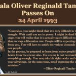 Mdala Oliver Reginald Tambo Passes On