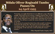 Mdala Oliver Reginald Tambo Passes On