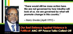 Our Best Defence Against Violence Is Political: ANC-IFP Peace Talks Called-Off