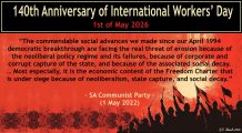 140th Anniversary of International Workers’ Day