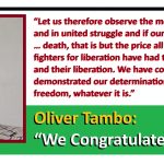 Oliver Tambo: “We Congratulate Our People”