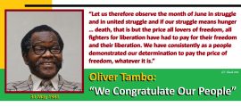 Oliver Tambo: “We Congratulate Our People”