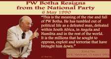 PW Botha Resigns from the National Party