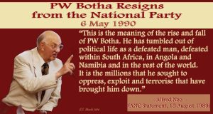 PW Botha Resigns from the National Party