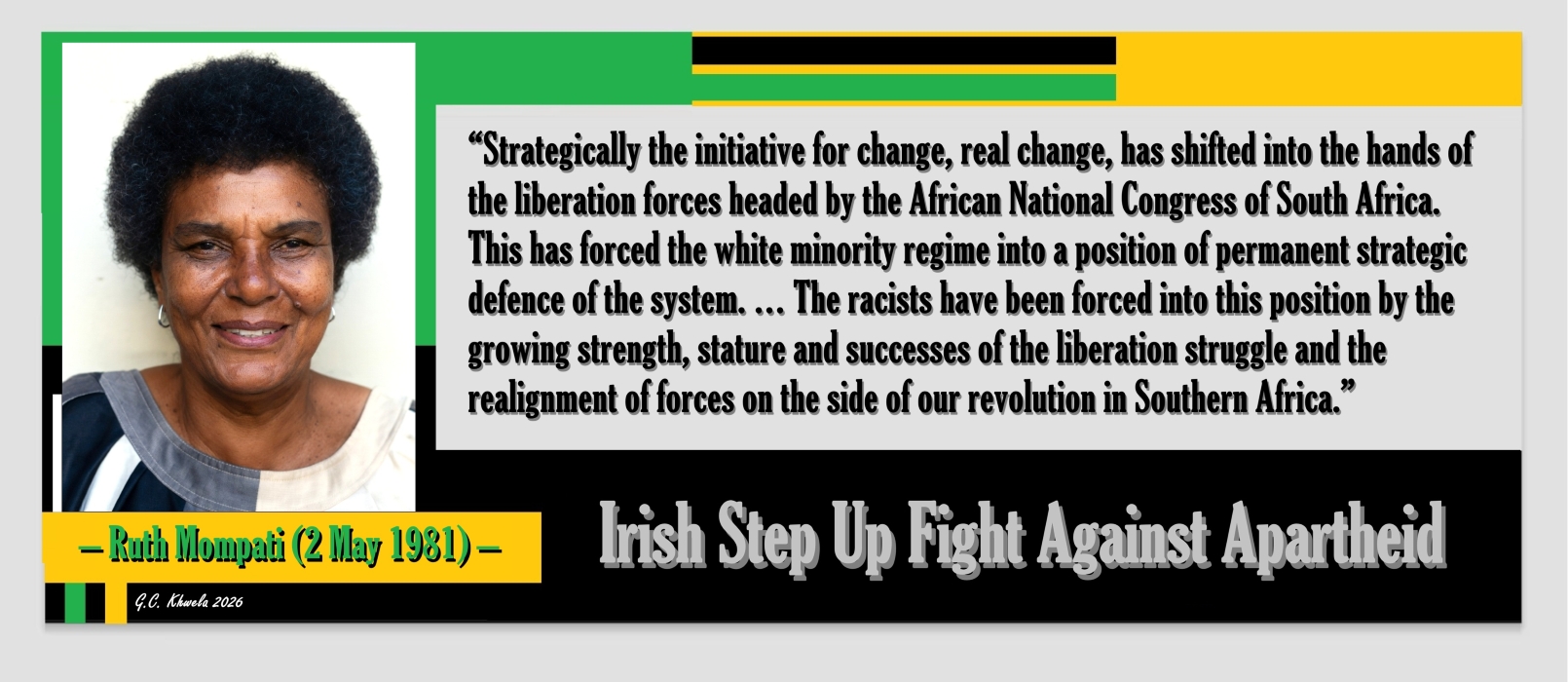 You are currently viewing Ruth Mompati: Irish Step Up Fight Against Apartheid