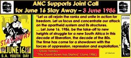 ANC Supports Joint Call for June 16 Stay Away