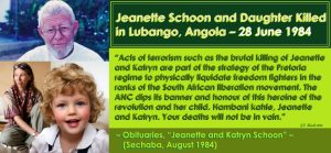 Jeanette Schoon and Daughter Killed in Lubango, Angola