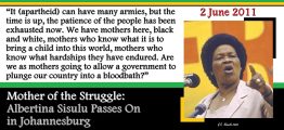 Mother of the Struggle: Albertina Sisulu Passes On in Johannesburg