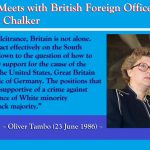 Oliver Tambo Meets with British Foreign Office Minister Lynda Chalker