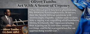 Oliver Tambo: Act With A Sense of Urgency