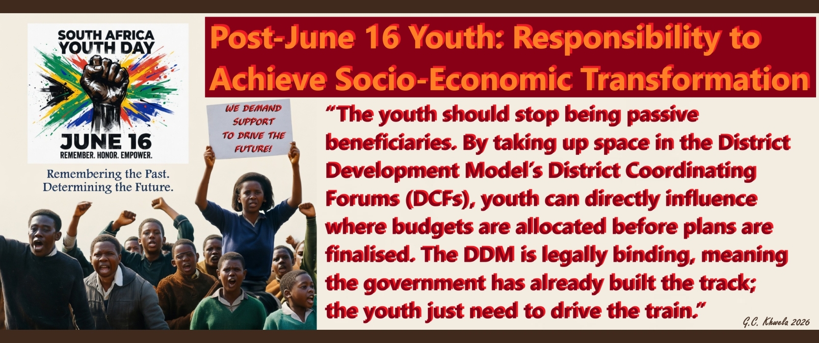 You are currently viewing Post-June 16 Youth: Responsibility to Achieve Socio-Economic Transformation