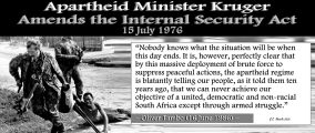 Apartheid Minister Kruger Amends the Internal Security Act