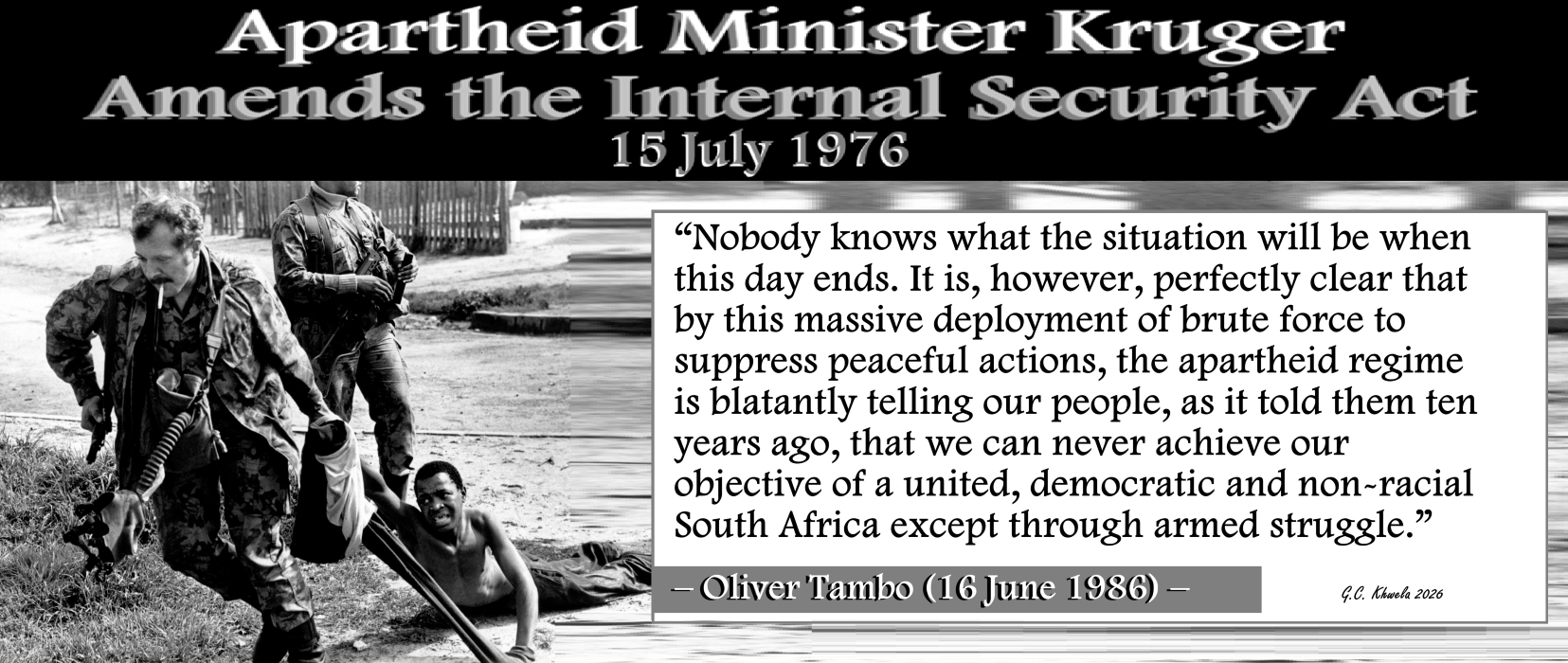 You are currently viewing Apartheid Minister Kruger Amends the Internal Security Act