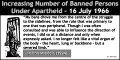 Increasing Number of Banned Persons Under Apartheid