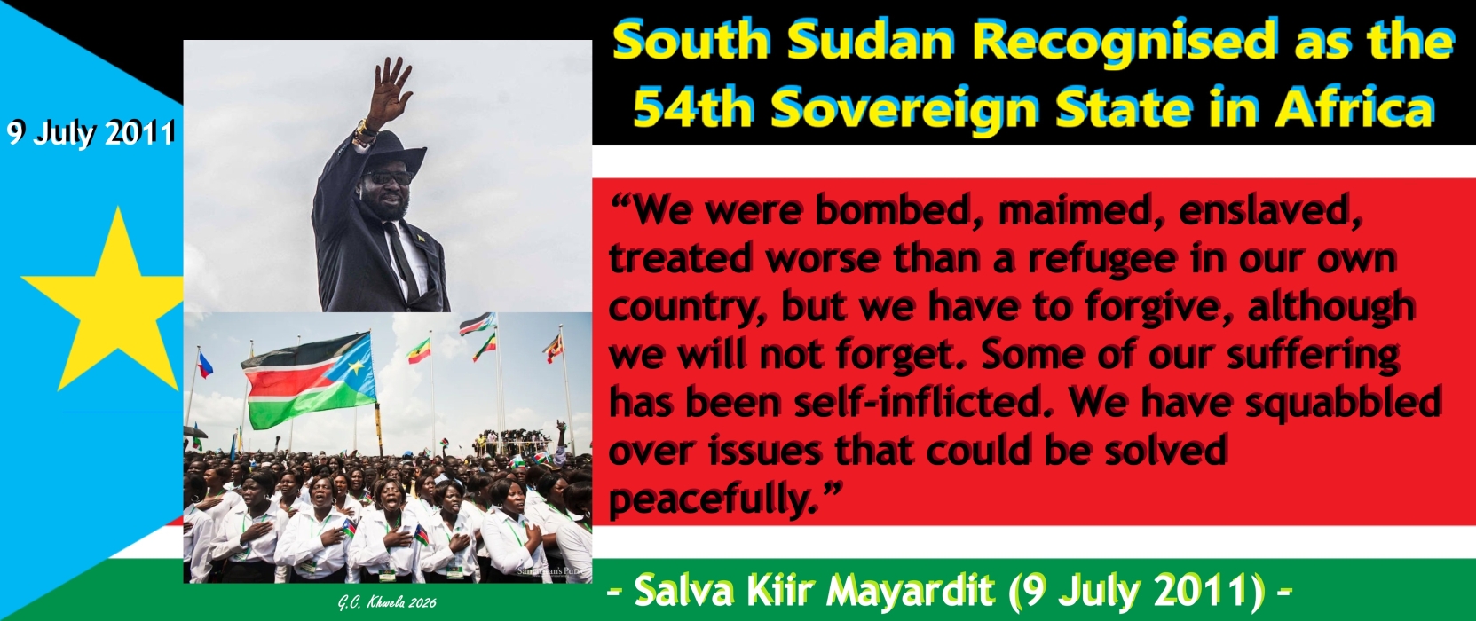 Read more about the article South Sudan Recognised as the 54th Sovereign State in Africa