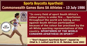 Sports Boycotts Apartheid: Commonwealth Games Bans SA Athletes