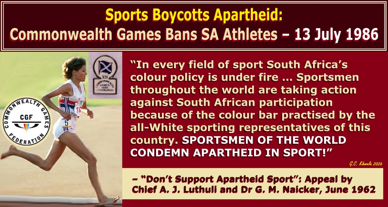 You are currently viewing Sports Boycotts Apartheid: Commonwealth Games Bans SA Athletes