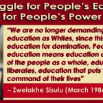 The Struggle for People’s Education for People’s Power