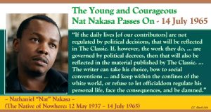 The Young and Courageous Nat Nakasa Passes On