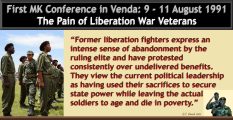 First MK Conference in Venda and the Pain of Liberation War Veterans